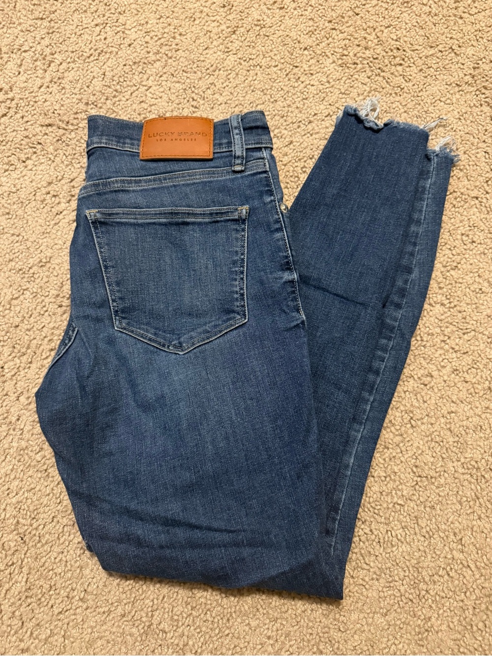 Lucky Brand Ankle Skinny with a Frayed Hem